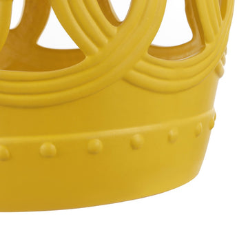 Lucky Coins 16" Chinese Ceramic Drum Garden Stool - JONATHAN Y